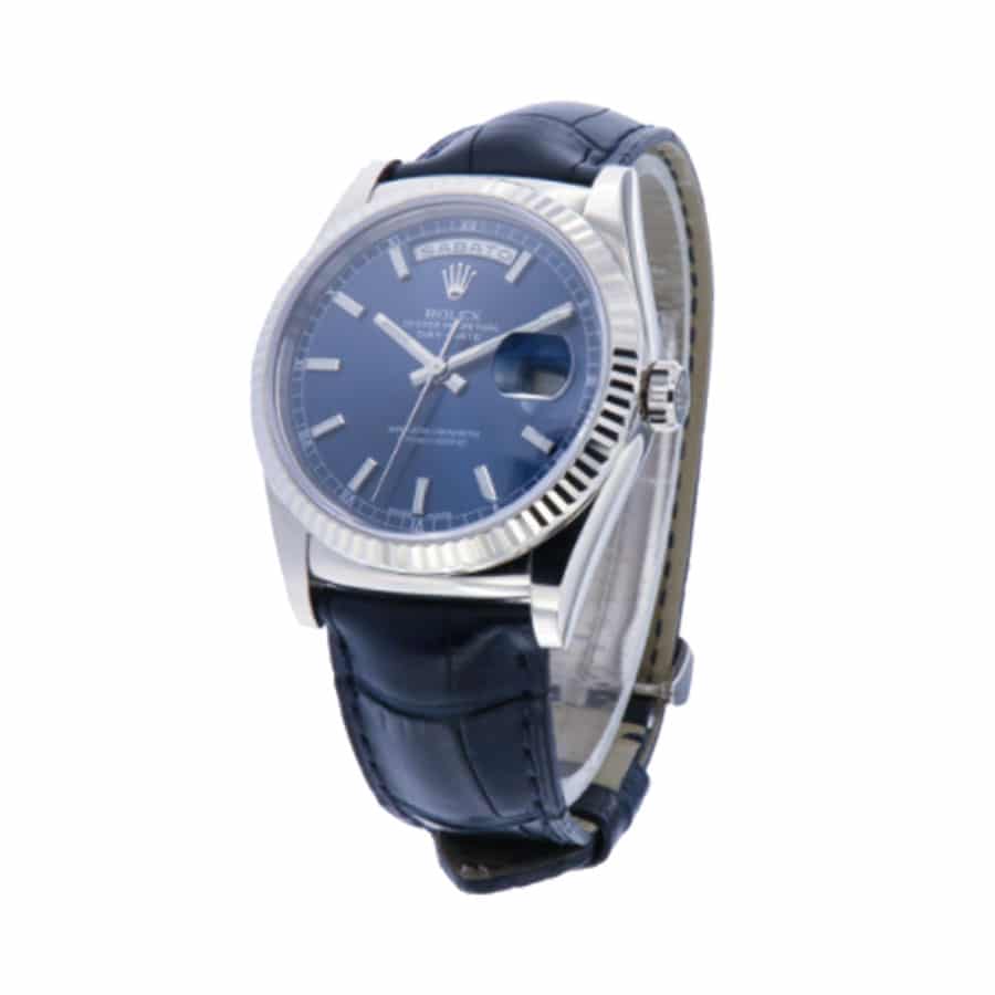 Rolex Leather Blue Replica