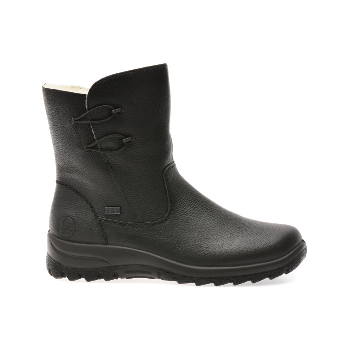 Ghete RIEKER negre, Z7172, din piele naturala