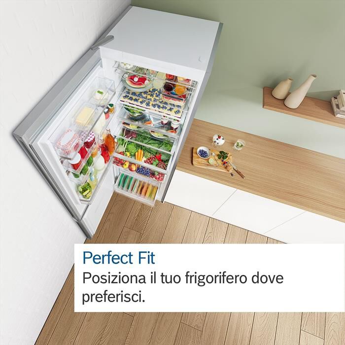BOSCH - Frigorifero Combinato KGN367LDF Classe D 186x60 cm-Metal look