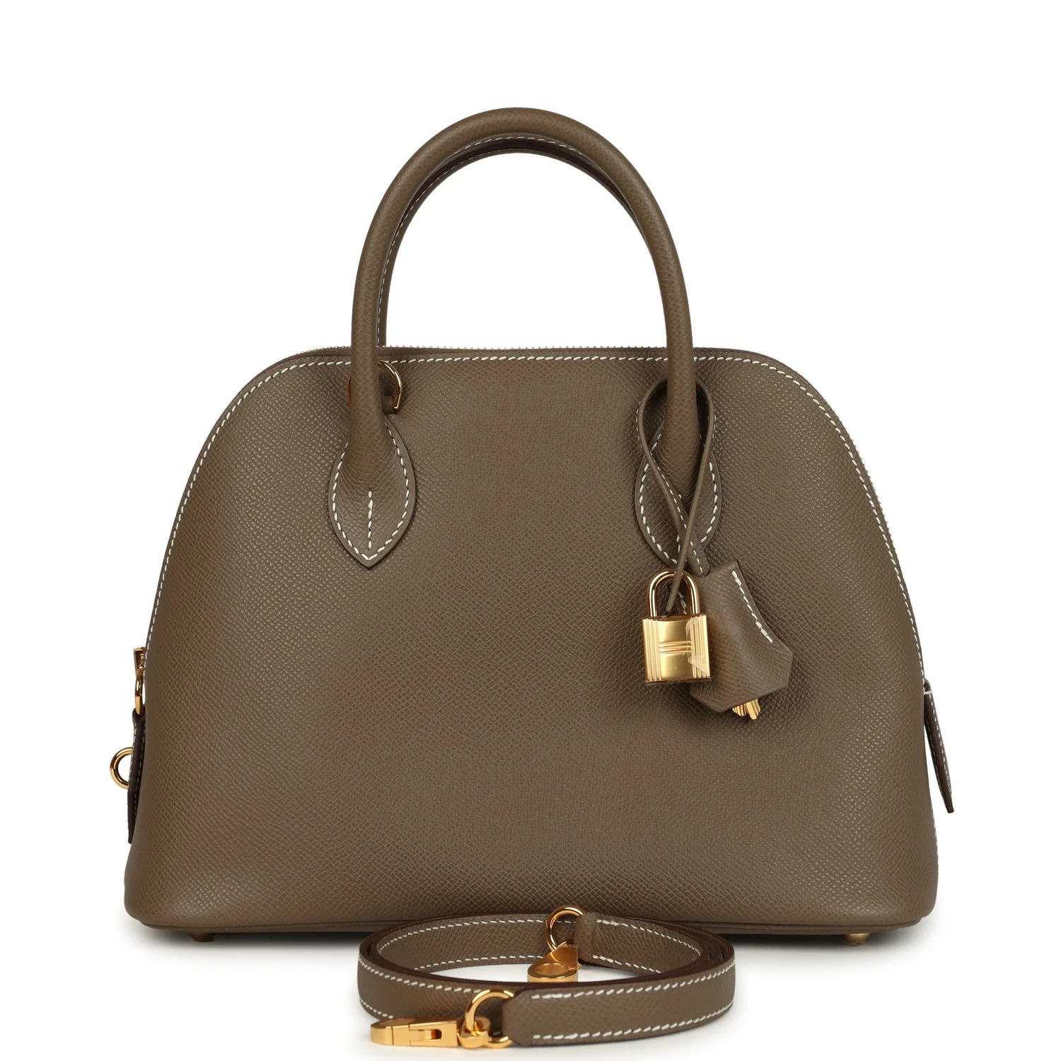 Hermes 1923 Bolide 25 Etoupe Epsom Gold Hardware
