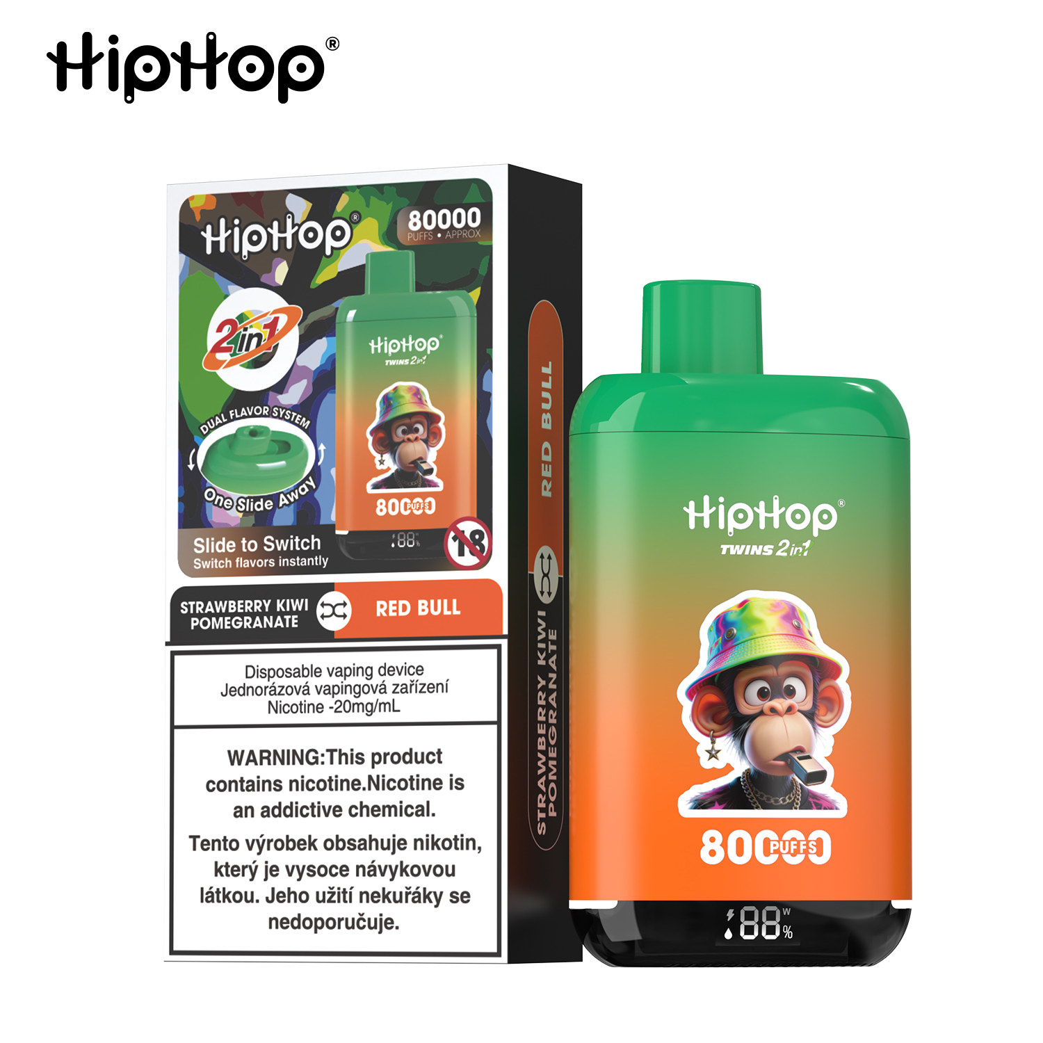 BANG x HipHop TWINS 80K Puff | Sigaretta Elettronica 2 in 1 (Doppio Gusto)