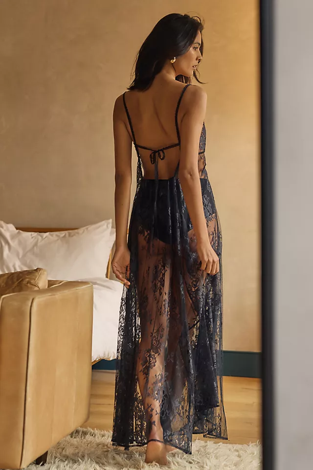 Mesh Maxi Dress CARBON