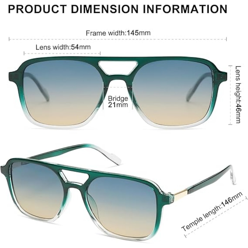 Retro Aviator Sunglasses for Women Men