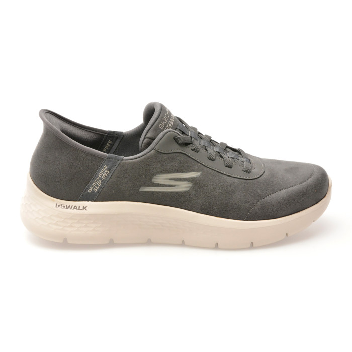 Pantofi sport SKECHERS gri, GO WALK FLEX, din material textil
