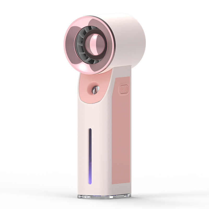Cross-Border Ice Spray Small Fan Handheld Refrigeration Turbine Ice Fan Usb Charging Handheld Fan Logo