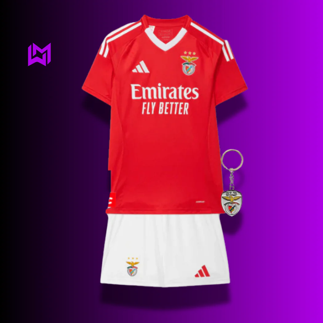 Conjunto Infantil Benfica Principal 2024/25 - ÚLTIMAS UNIDADES! 🔥🦅