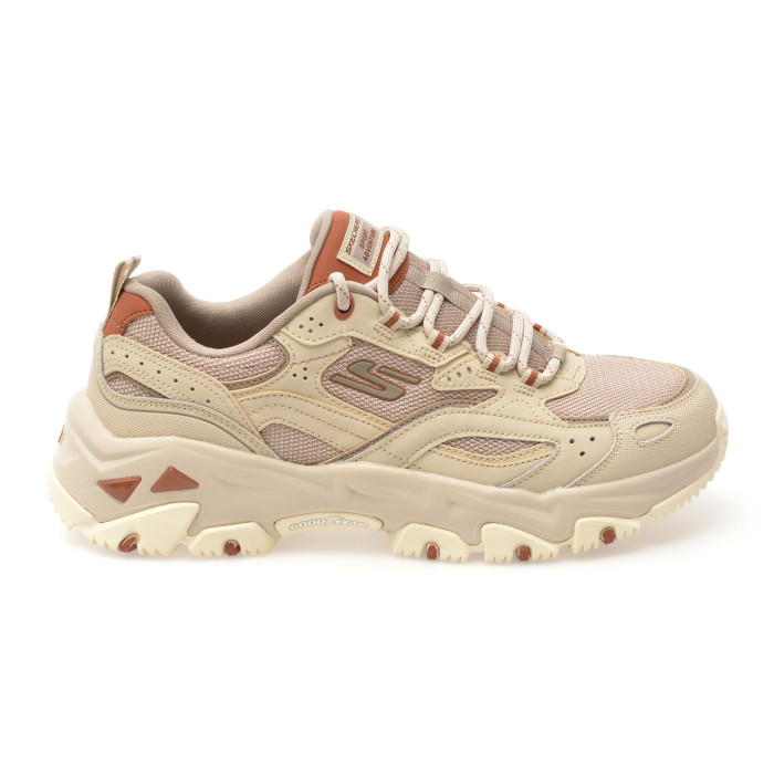 Pantofi sport SKECHERS bej, D LITES HIKER, din material textil