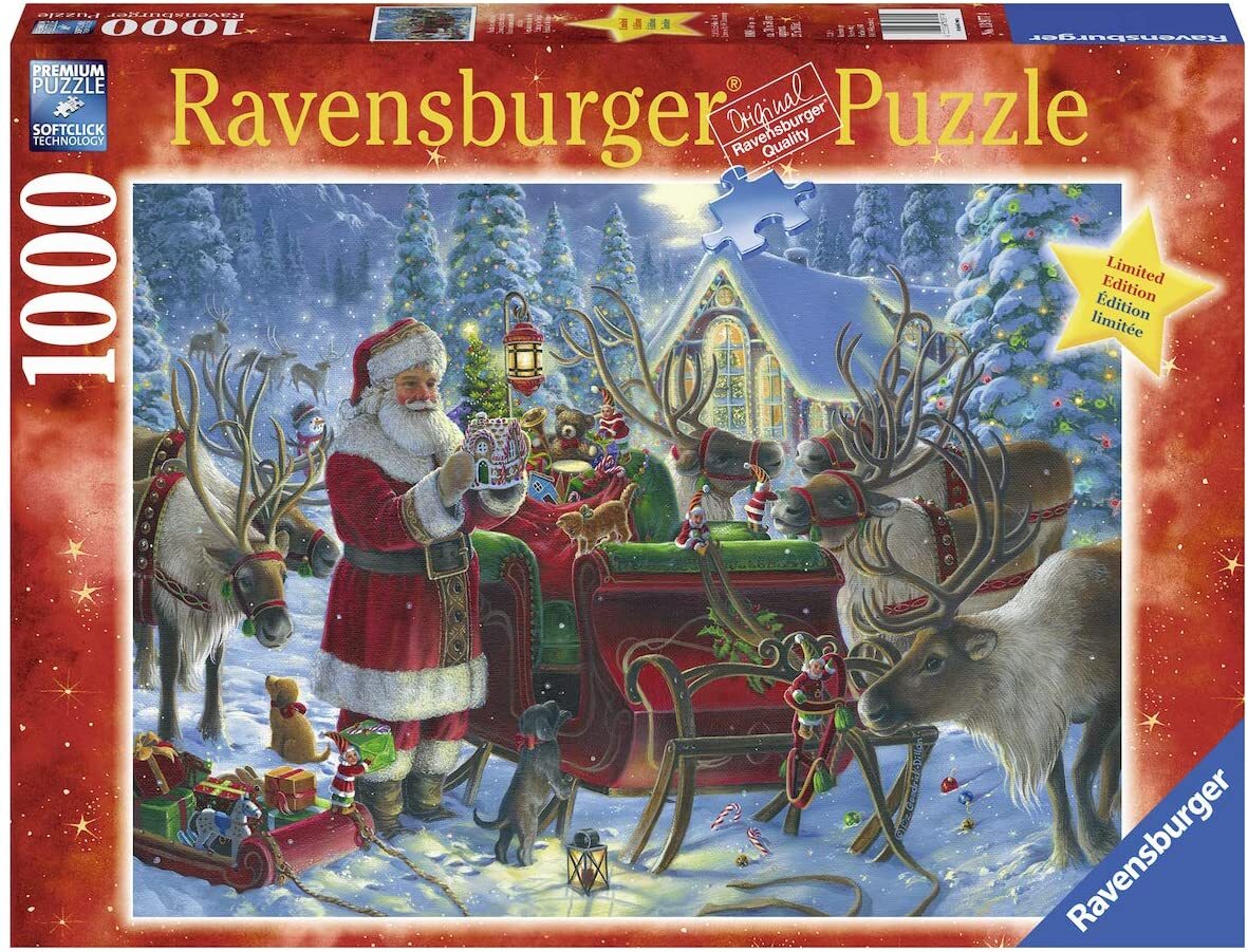Limited Edition Santa Packing the Sleigh 1000 Piece Puzzle