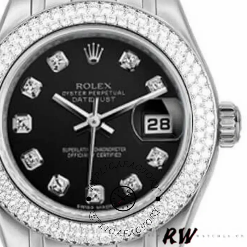 Rolex Masterpiece Pearlmaster 80339 Diamant Bezel 29MM Lady Replica Watch