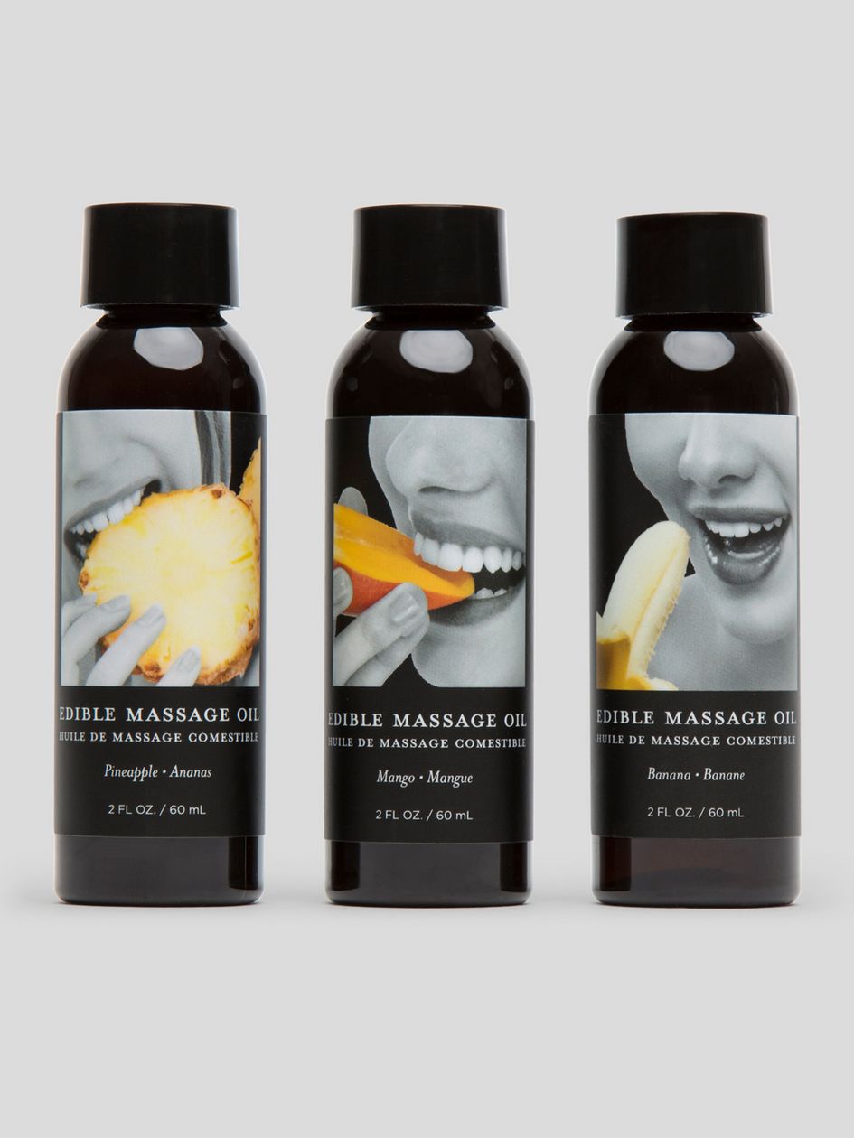 Earthly Body Edible Massage Oil Trio Gift Set (3 x 60ml)