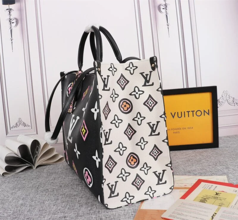Louis Vuitton Onthego Gm Carryall Black/Brown