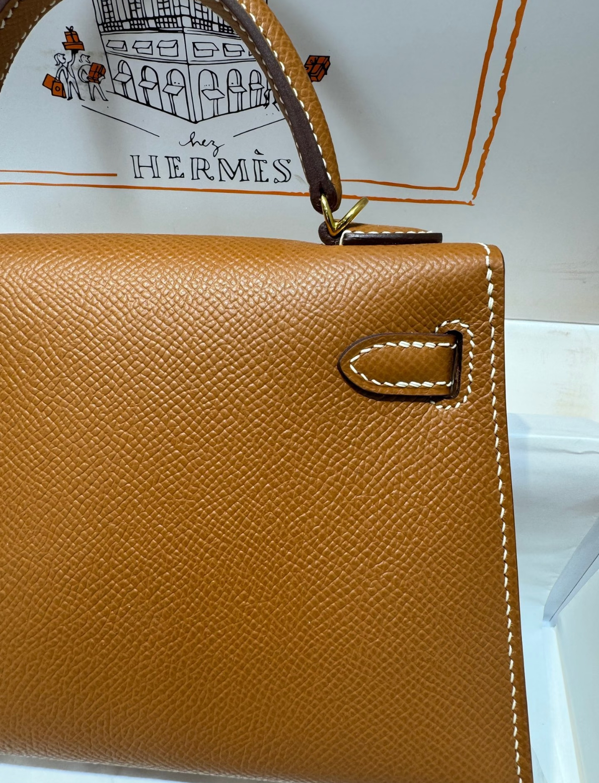 Hermès Kelly Mini 2 Brown Gold Buckle Epsom Custom