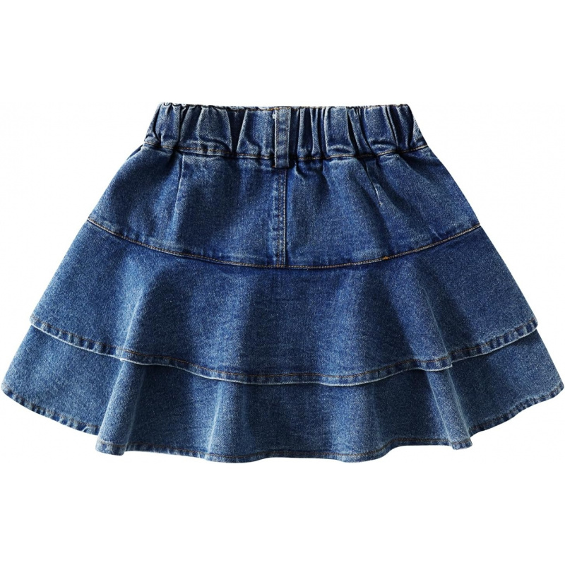 Little Girl's Denim Ruffle Skirts