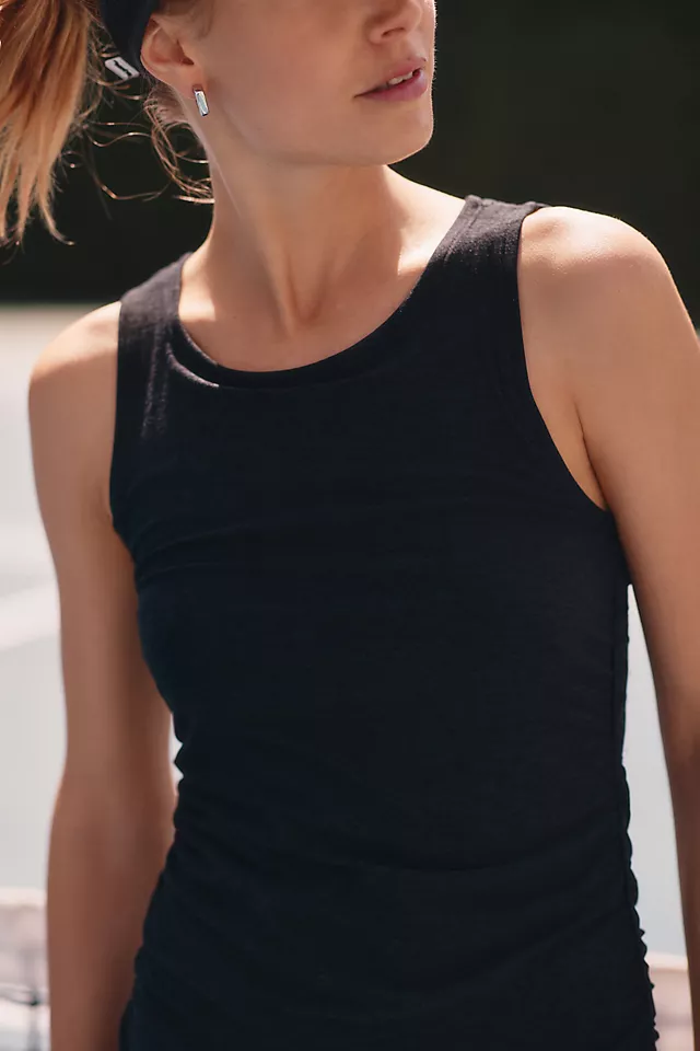 Featherweight Summer Gather Dress BLACK