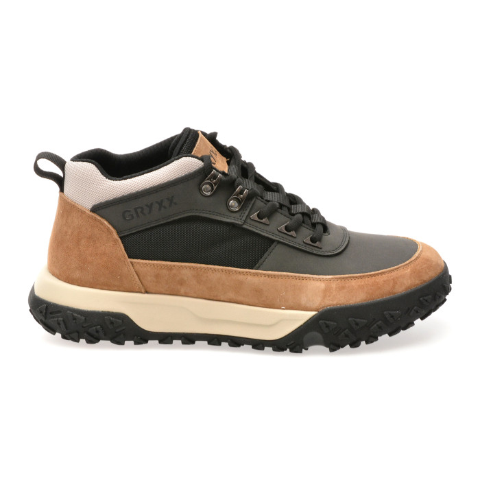 Ghete GRYXX negre, 95526, din piele naturala