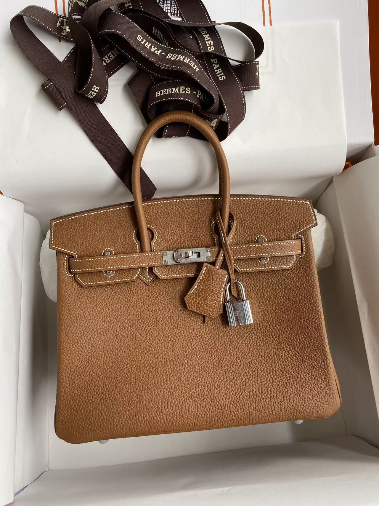 Hermès Birkin 40cm Golden Brown Customized