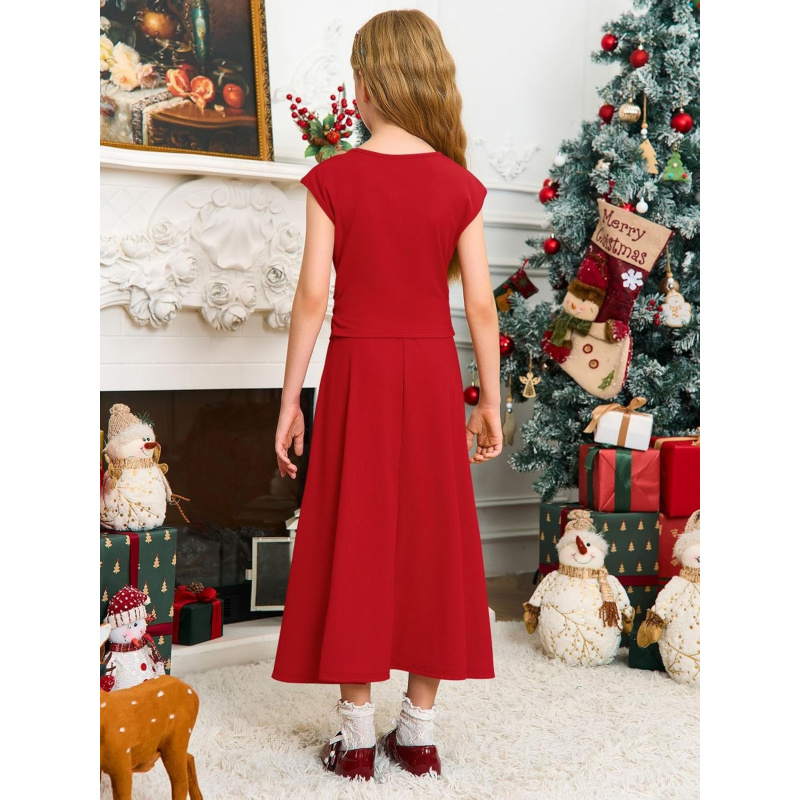 Girls 2 Piece Maxi Skirt Set