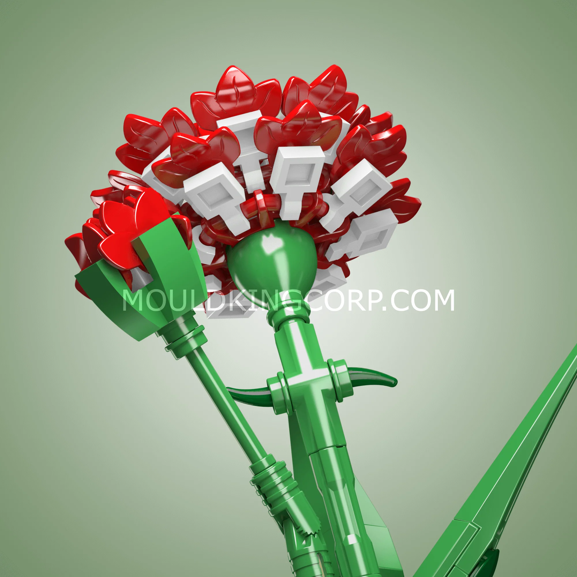Mould King 24010 Carnation Flower Decor Building Set | 116 PCS