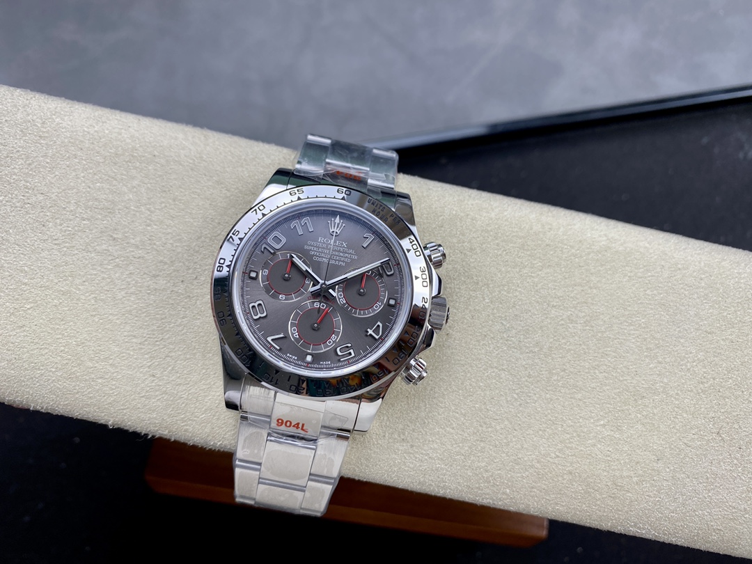 Rolex Cosmograph Daytona 116509 Gray Arabic Dial White Gold 40MM Mens Replica Watch