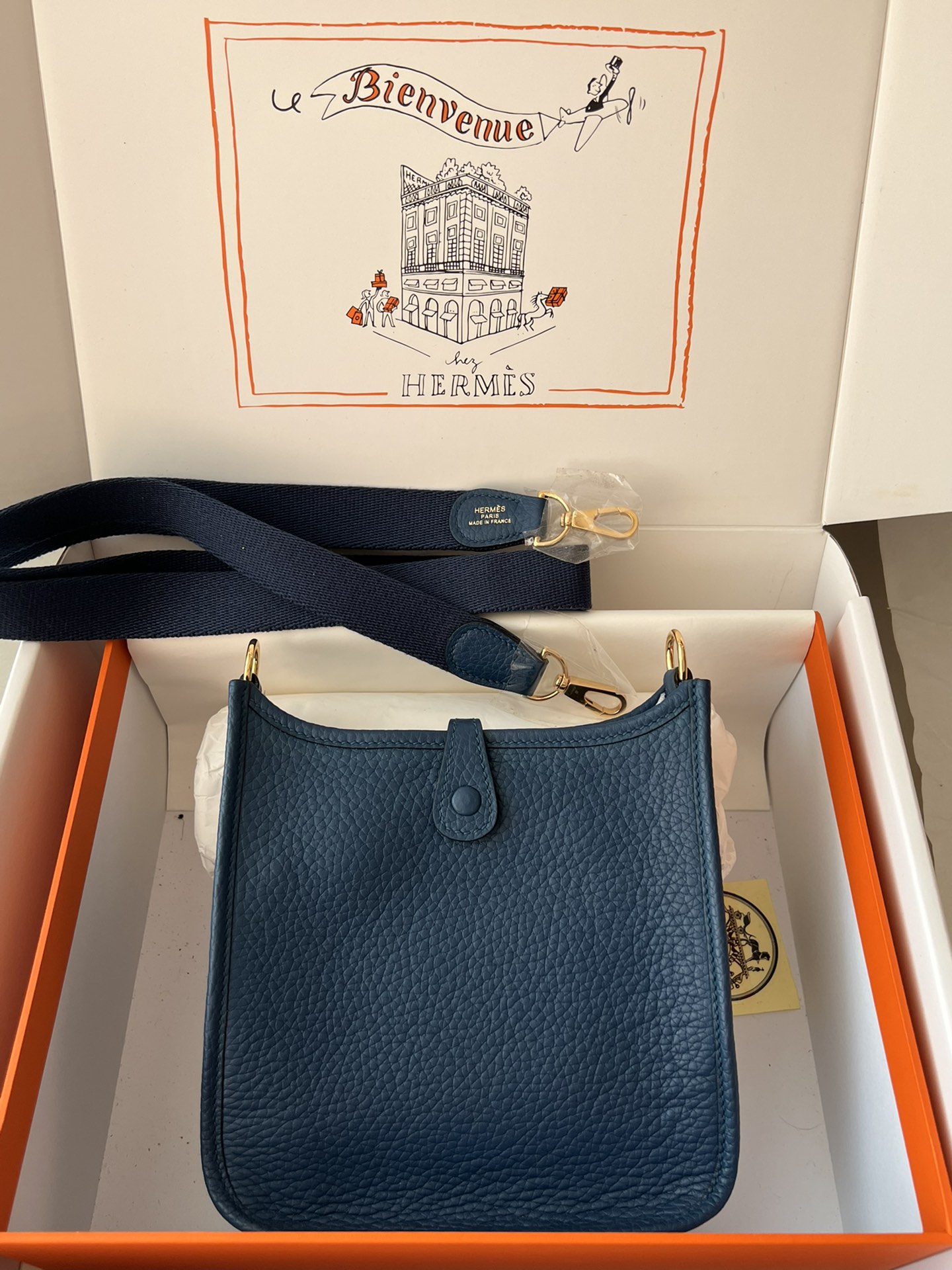 Hermes Evelyn 𝖬𝗂𝗇𝗂 17 Gold Hardware-Top master