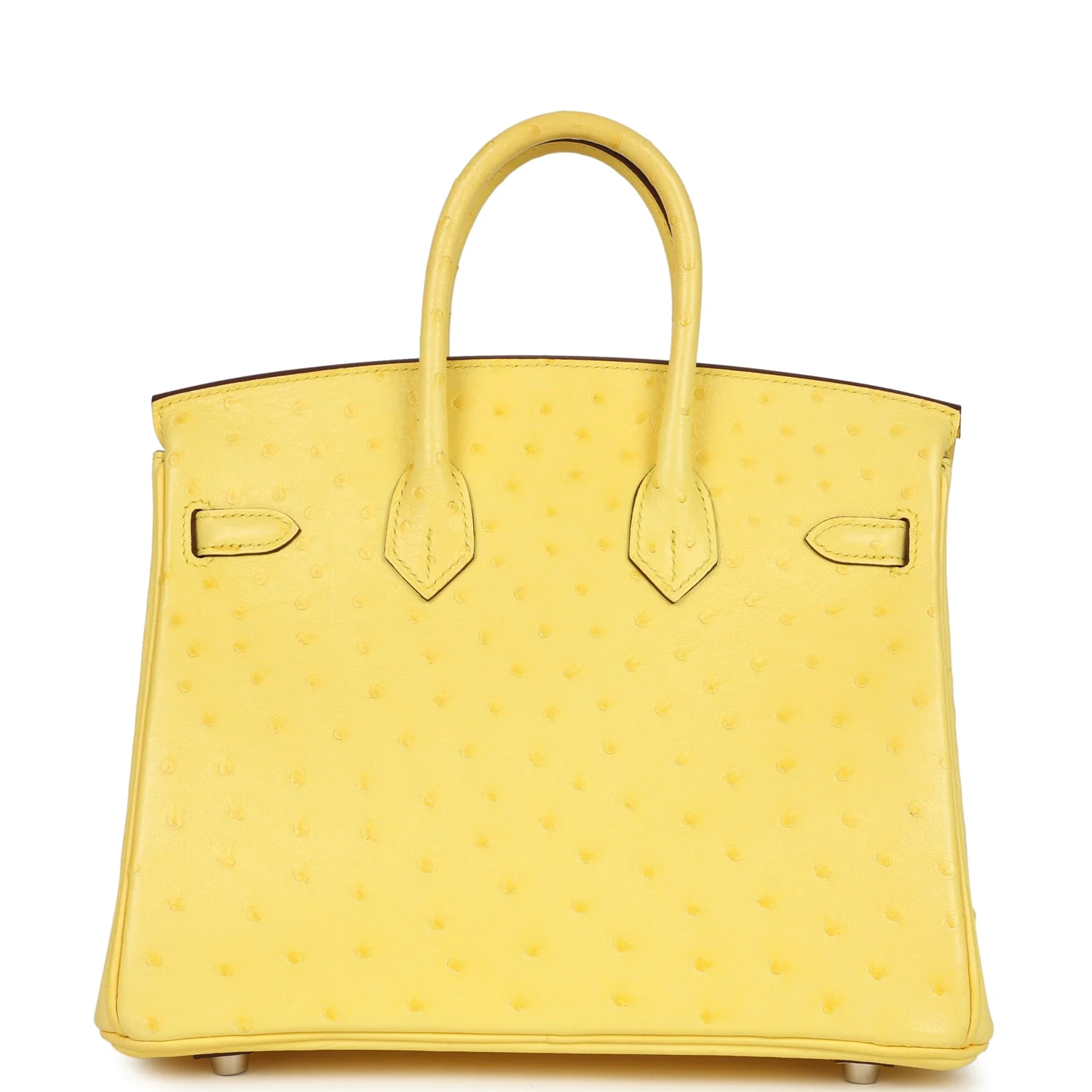 Hermes Birkin 25 Jaune Citron Ostrich Palladium Hardware