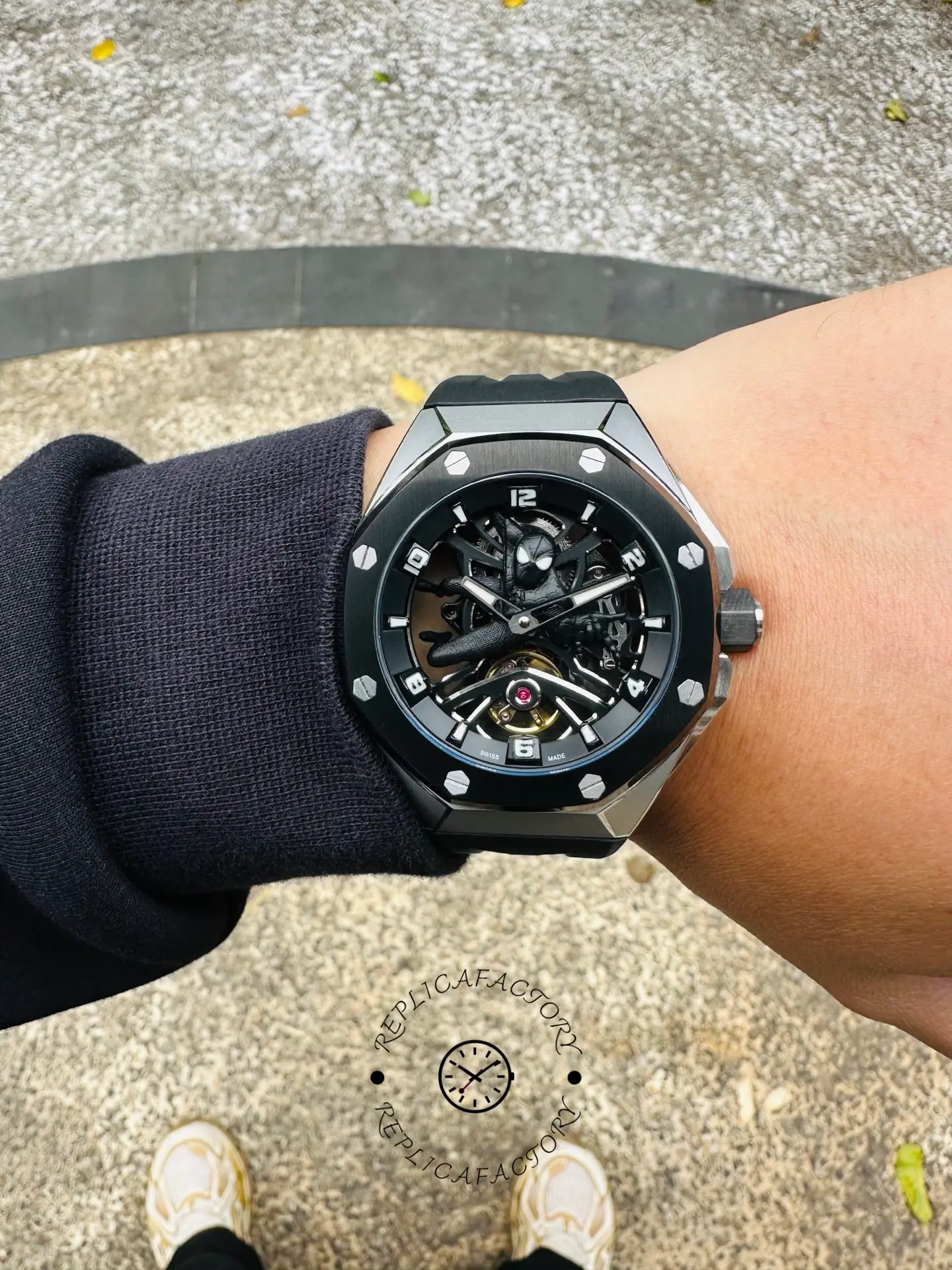 AP Royal Oak Concept Tourbillon 26632CN.OO.D100CA.01 Black Suit Spider-man