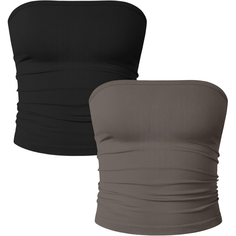 AURETOP Women's 2 Piece Tube Tops Strapless
