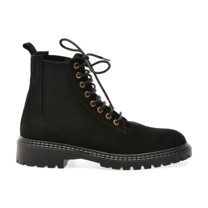 Ghete IMAGE negre, 4842529, din piele intoarsa