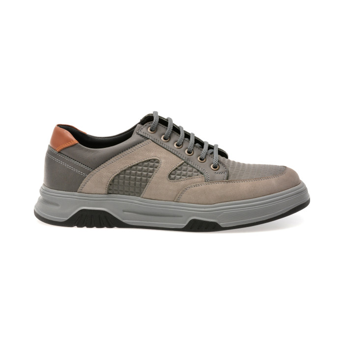 Pantofi sport OTTER gri, 1374, din piele naturala