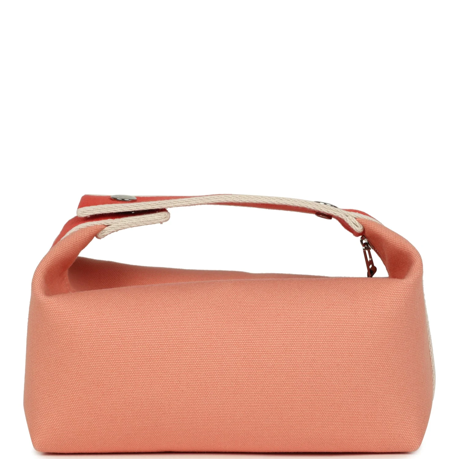 Hermes Bride A Brac Carre Case PM Goyave Canvas Palladium Hardware