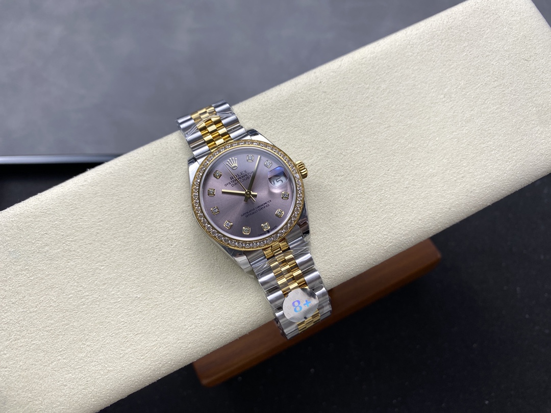 Rolex Datejust 31mm Stainless Steel and Yellow Gold 278383RBR 0022 Grey Diamond Jubilee
