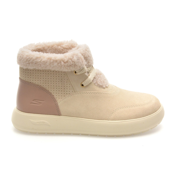 Ghete SKECHERS nude, ARCH FIT HORIZON BOOT, din piele naturala