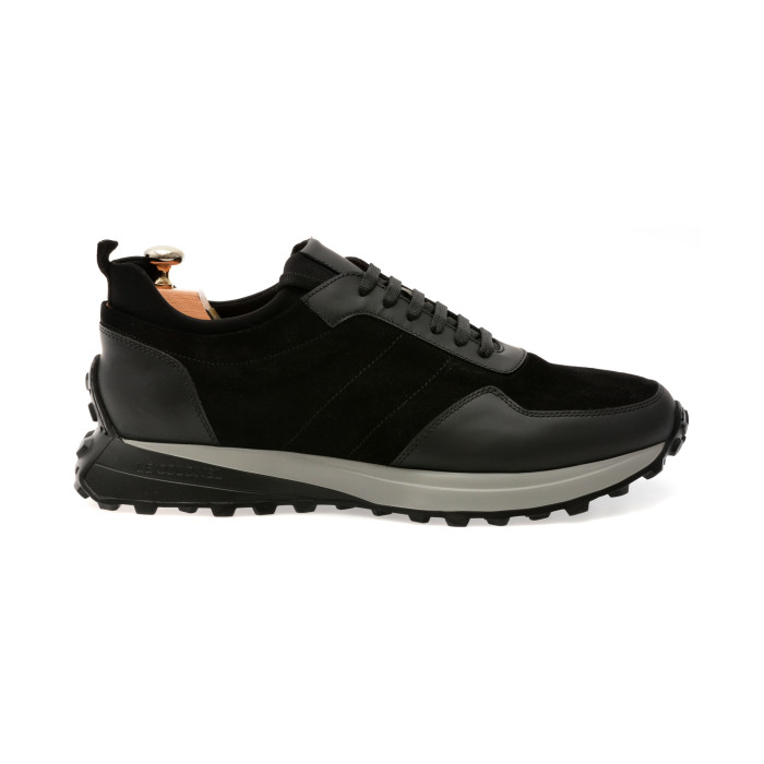 Pantofi sport LE COLONEL negri, 66739, din piele intoarsa