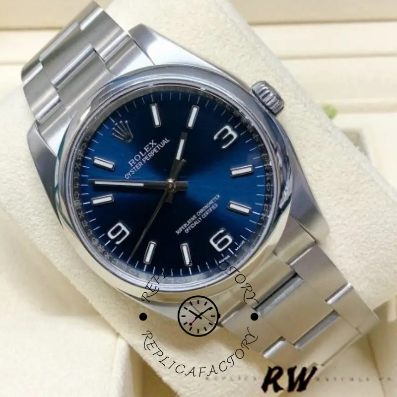 Rolex Oyster Perpetual 116000 Blue Dial 36mm Automatic Unisex Replica Watch