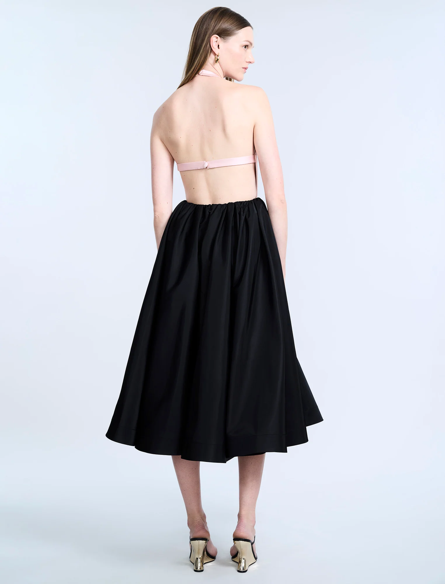 Halter Tea Length Dress