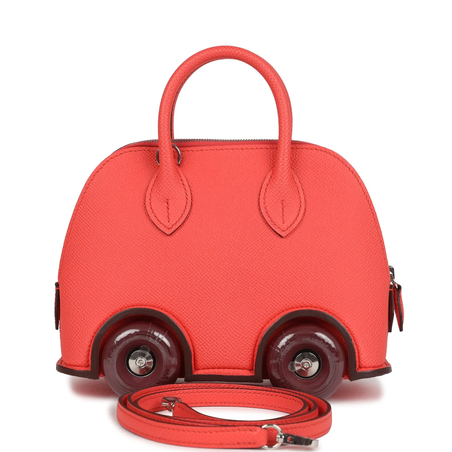 Hermes Bolide On Wheels 1923 Rose Texas and Rouge H Palladium Hardware