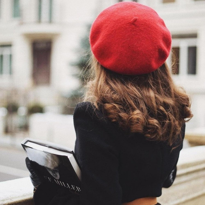 Women's French Beret Hat Solid Artist Hat