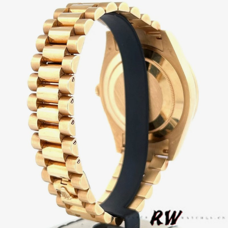 Rolex Day-Date 218348 Wave Black Dial 41MM Mens Replica Watch