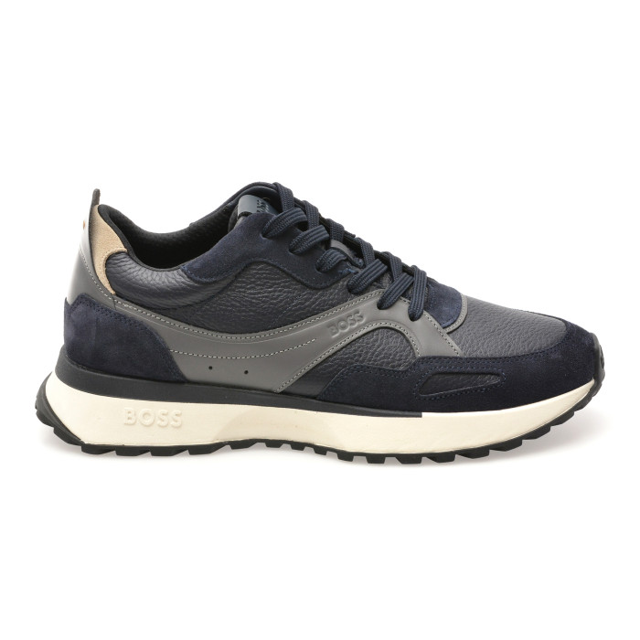 Pantofi sport BOSS albastri, 8782, din piele naturala
