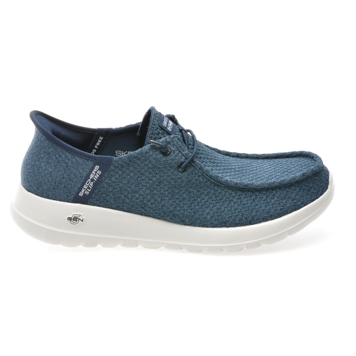 Mocasini SKECHERS bleumarin, GO WALK MAX, din material textil