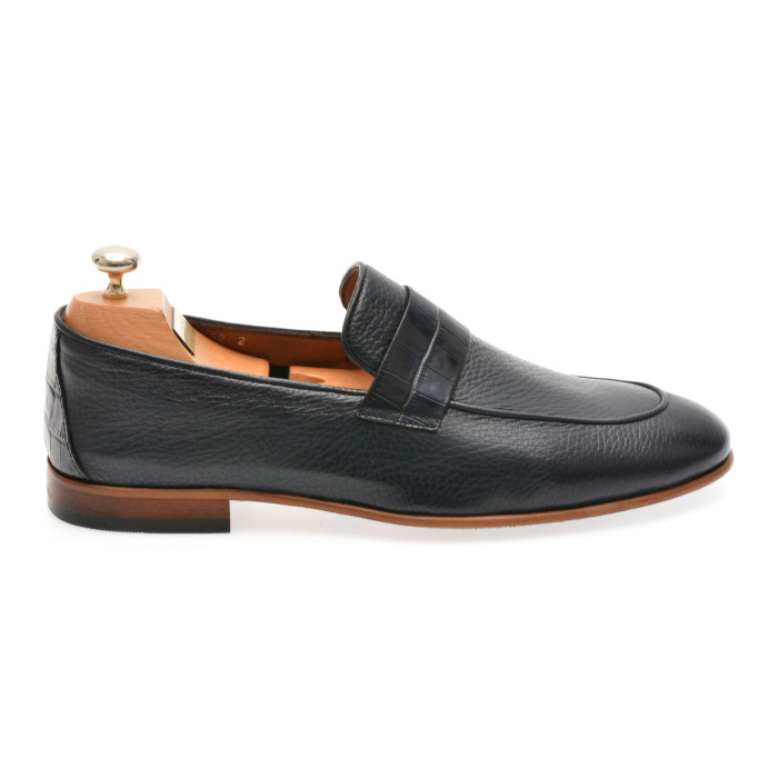 Mocasini eleganti LE COLONEL bleumarin, 48582, din piele naturala