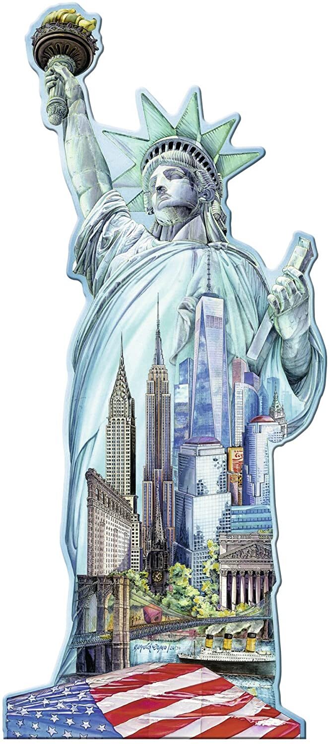 Silhouette Statue of Liberty New York 1000 Piece Puzzle