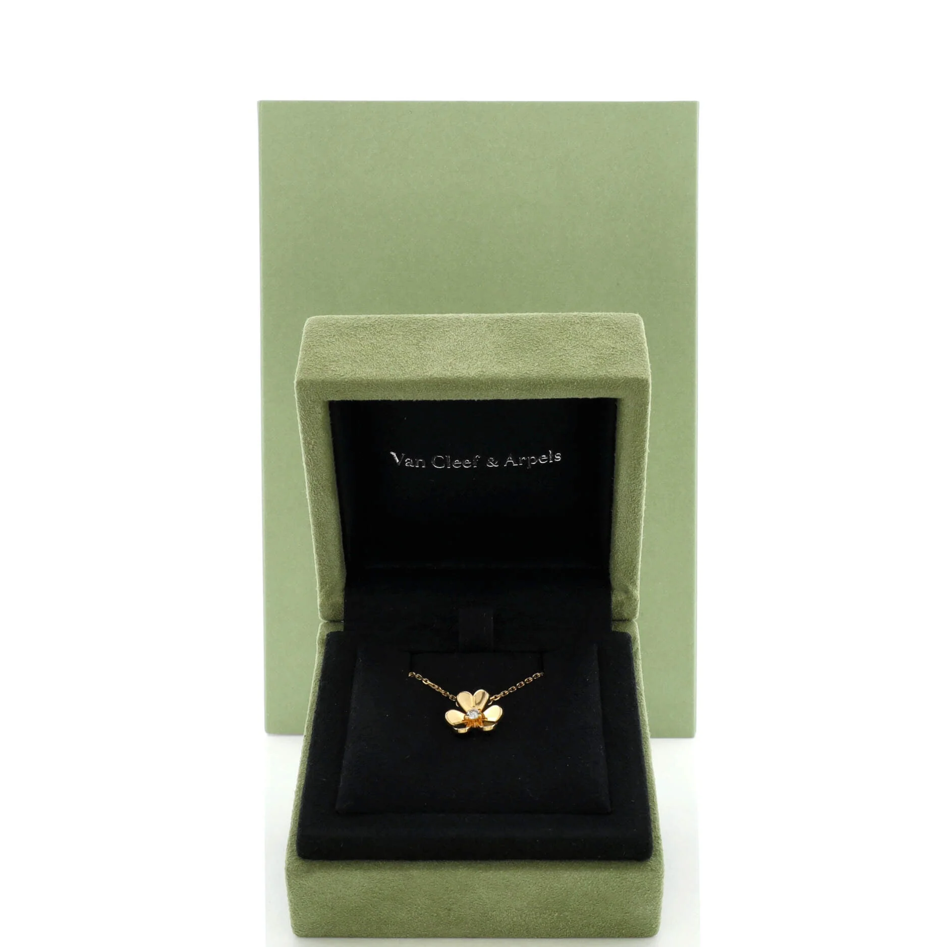 Frivole Pendant Necklace 18K Yellow Gold and Diamond Mini