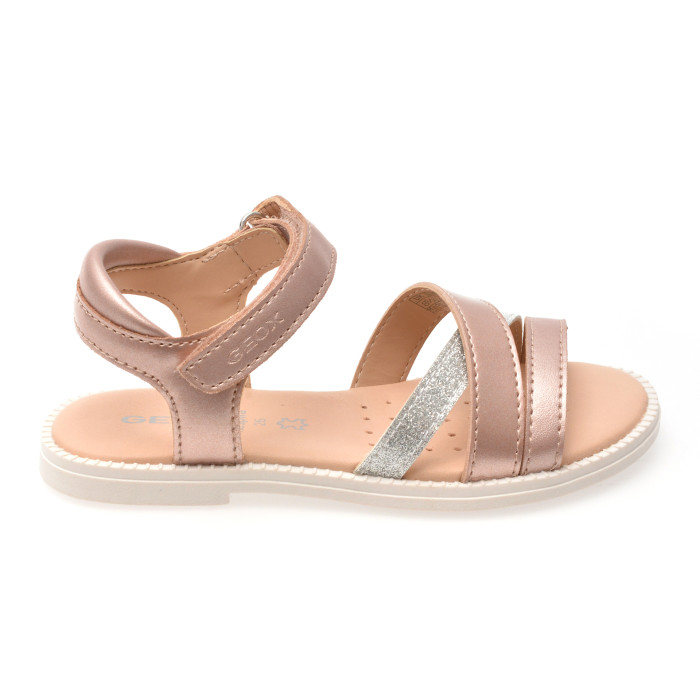 Sandale GEOX roz, J5235D, din piele ecologica