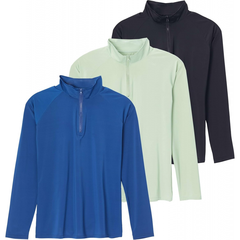 AURETOP 3 Pack: Women's 1/4 Zip Rash Guard