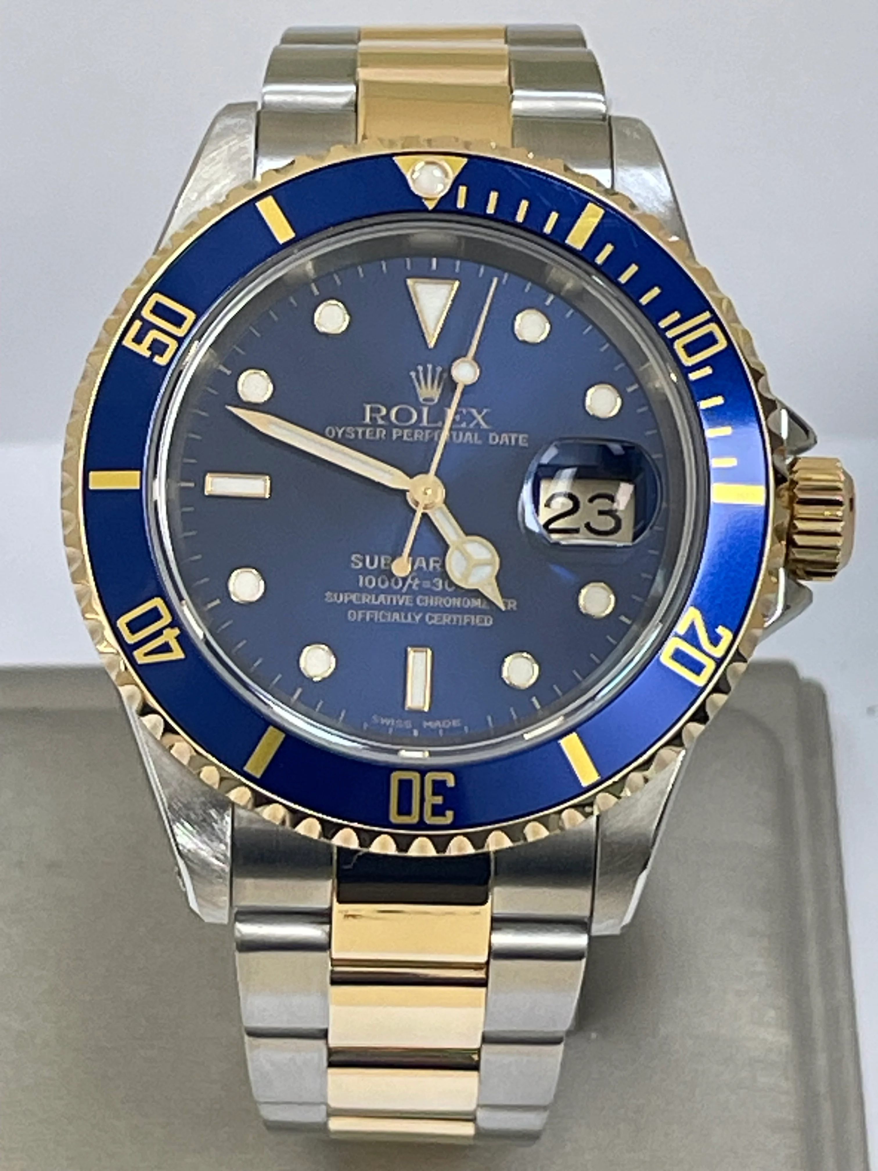 Rolex,Submariner Steel and Gold Rolesor Submariner Date - Blue Dial - Pre Ceramic Bezel - 16613