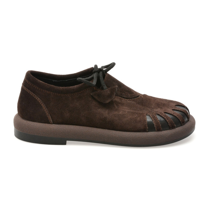Pantofi GRYXX maro, 213011, din piele intoarsa
