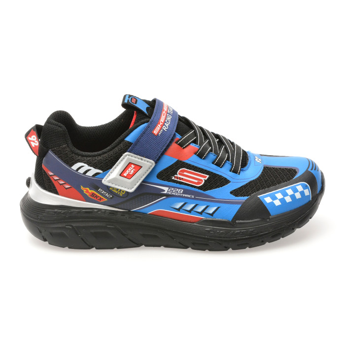 Pantofi sport SKECHERS albastri, TRACKS, din material textil