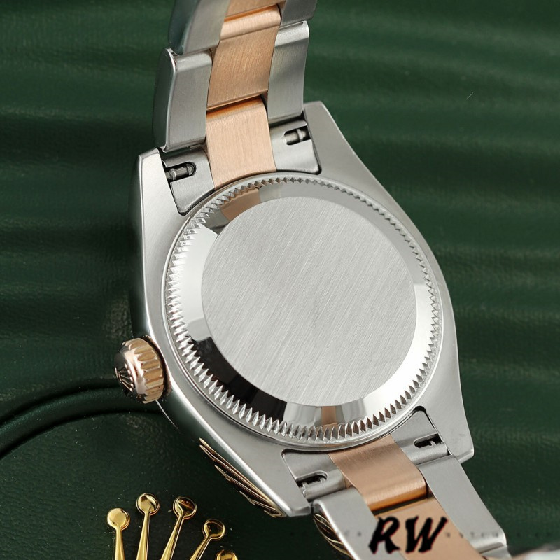 Rolex Datejust 179161 Stainless Steel and Everose Gold Black Roman Dial 26MM Lady Replica Watch