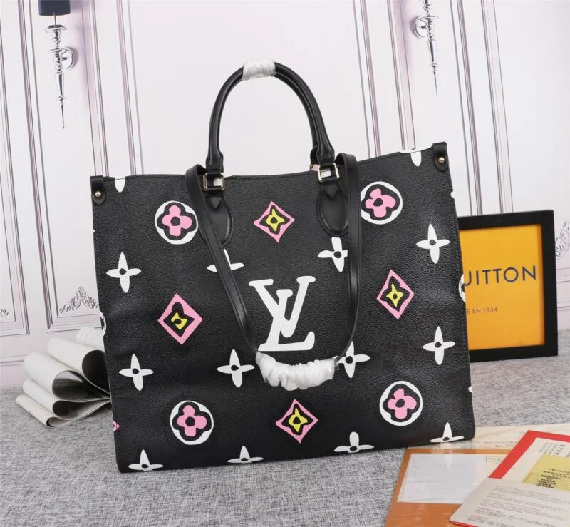 Louis Vuitton Onthego Gm Carryall Black/Brown